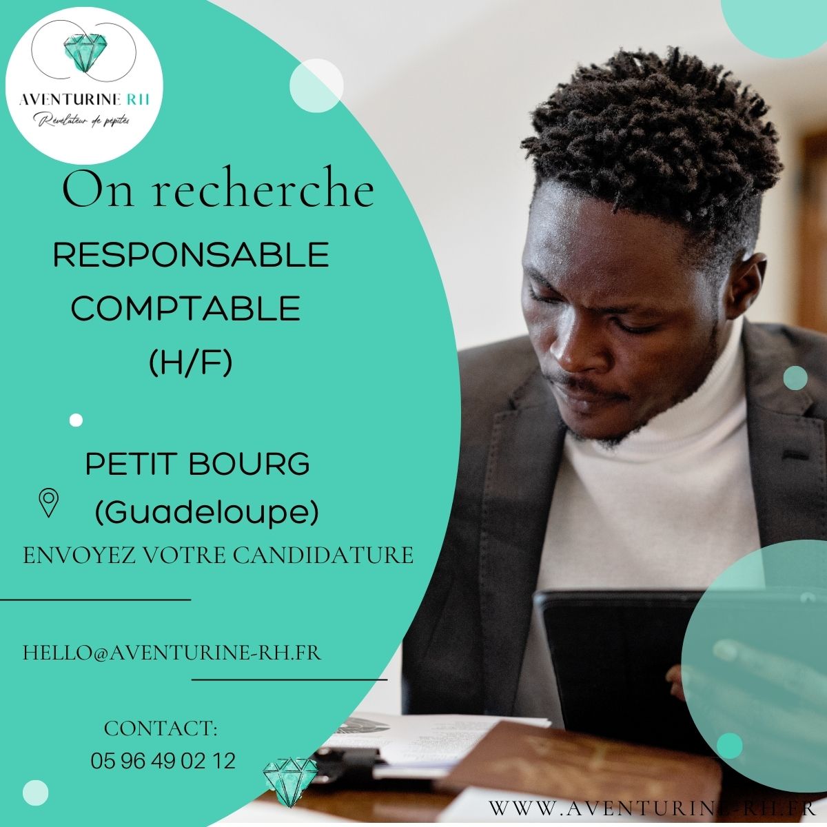 RESPONSABLE COMPTABLE (H/F) EN GUADELOUPE AVENTURINE RH