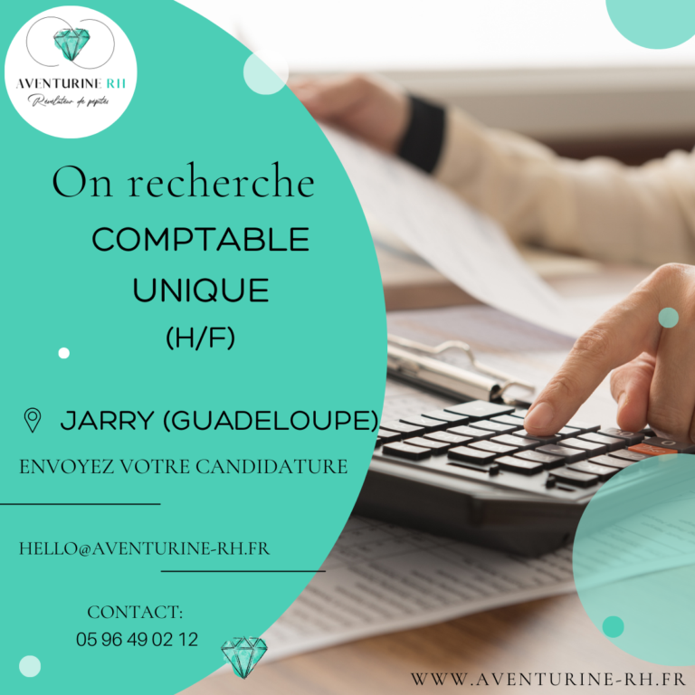 COMPTABLE UNIQUE (H/F) EN GUADELOUPE