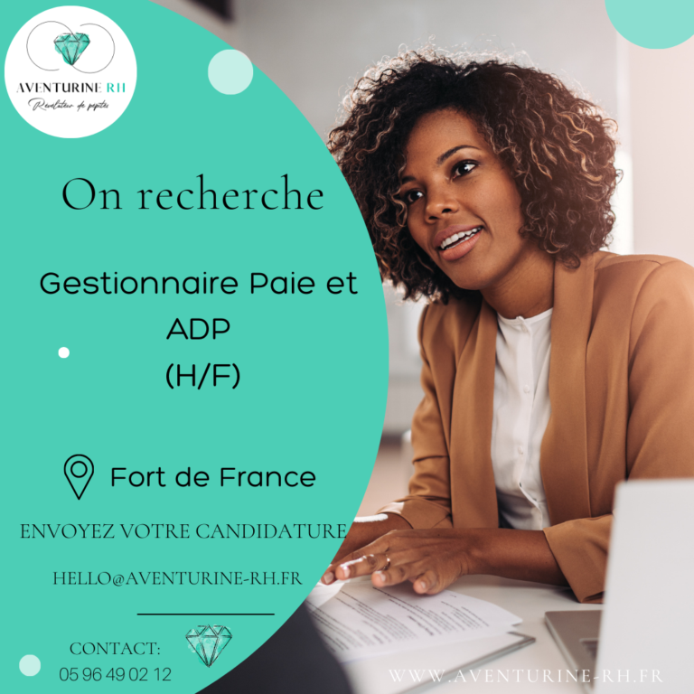 Gestionnaire Paie et Administration du Personnel (H/F) en Martinique