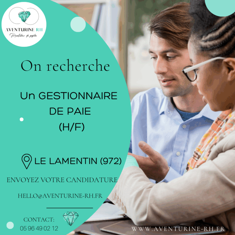 GESTIONNAIRE DE PAIE (H/F) AU LAMENTIN