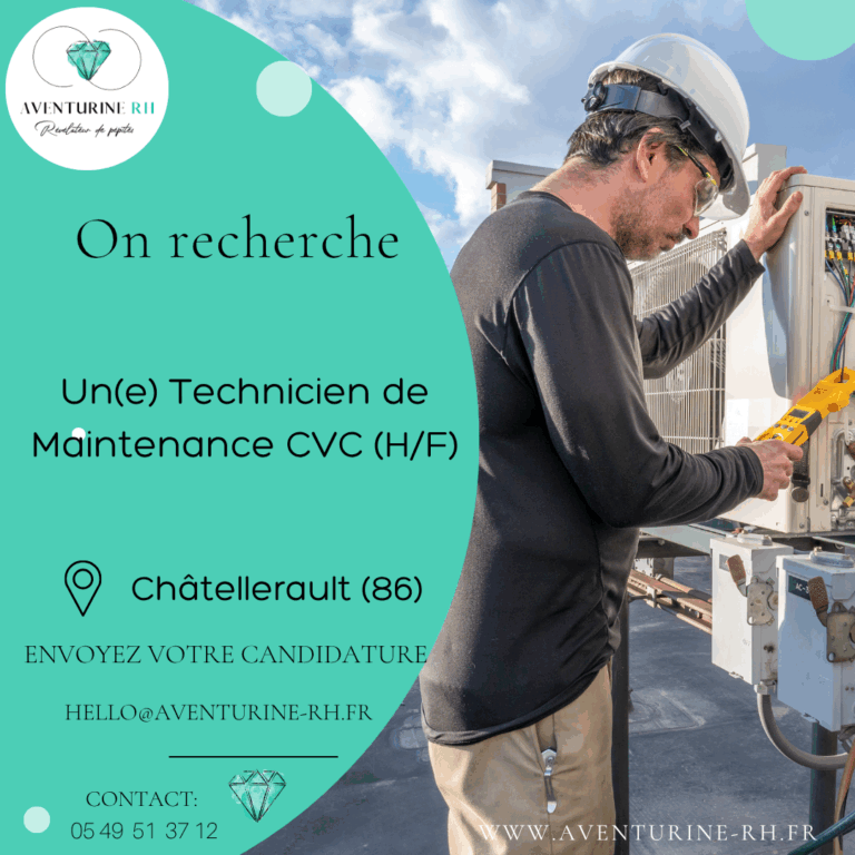 TECHNICIEN DE MAINTENANCE CVC (H/F) A CHATELLERAULT