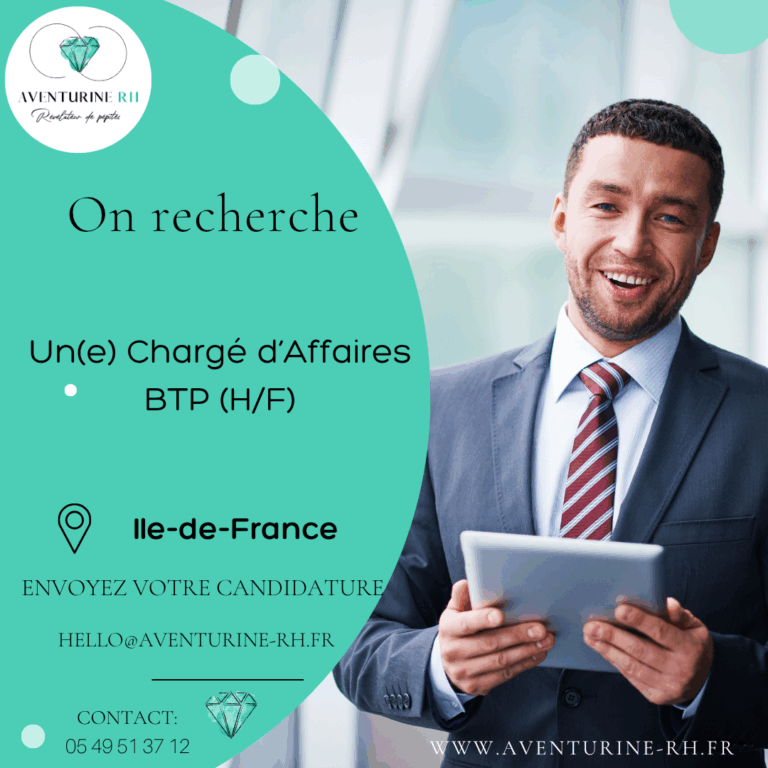 CHARGE D’AFFAIRES BTP (H/F) EN ILE DE FRANCE