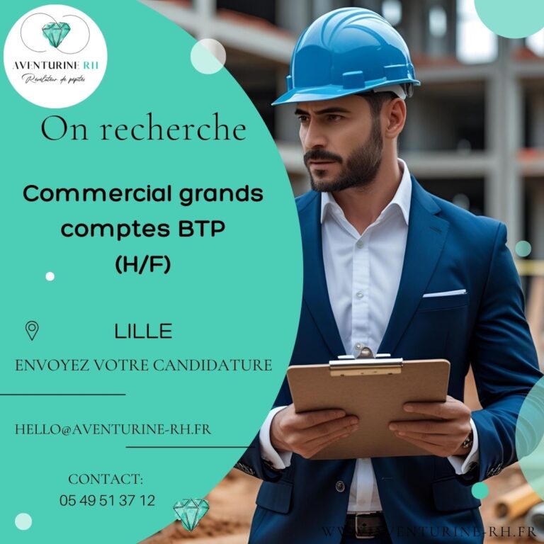 Commercial grands comptes BTP (H/F) à Lille