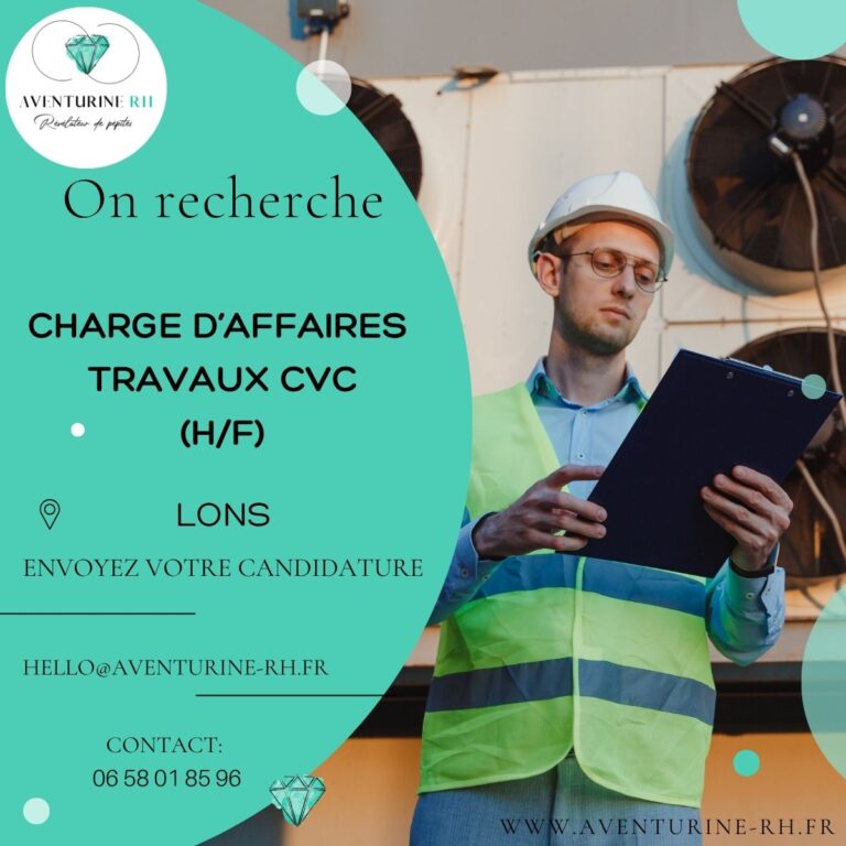 CHARGE D’AFFAIRES TRAVAUX CVC A LONS