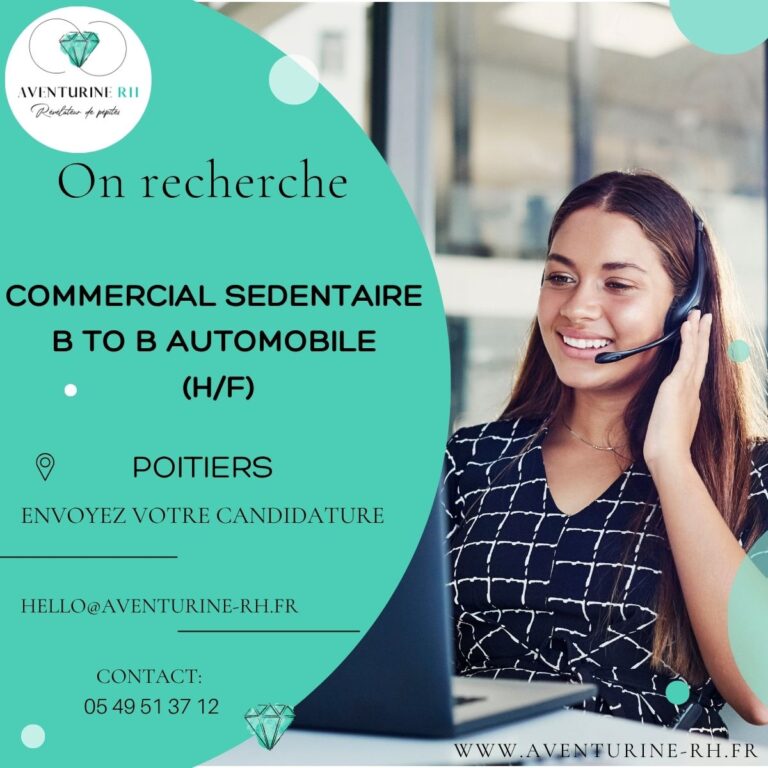 COMMERCIAL B TO B (H/F) AUTOMOBILE A POITIERS