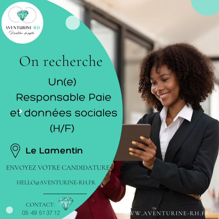 RESPONSABLE PAIE ET DONNEES SOCIALES (H/F) EN MARTINIQUE
