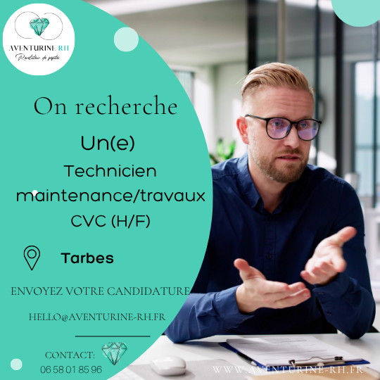 Technicien maintenance/travaux CVC (H/F) à Tarbes